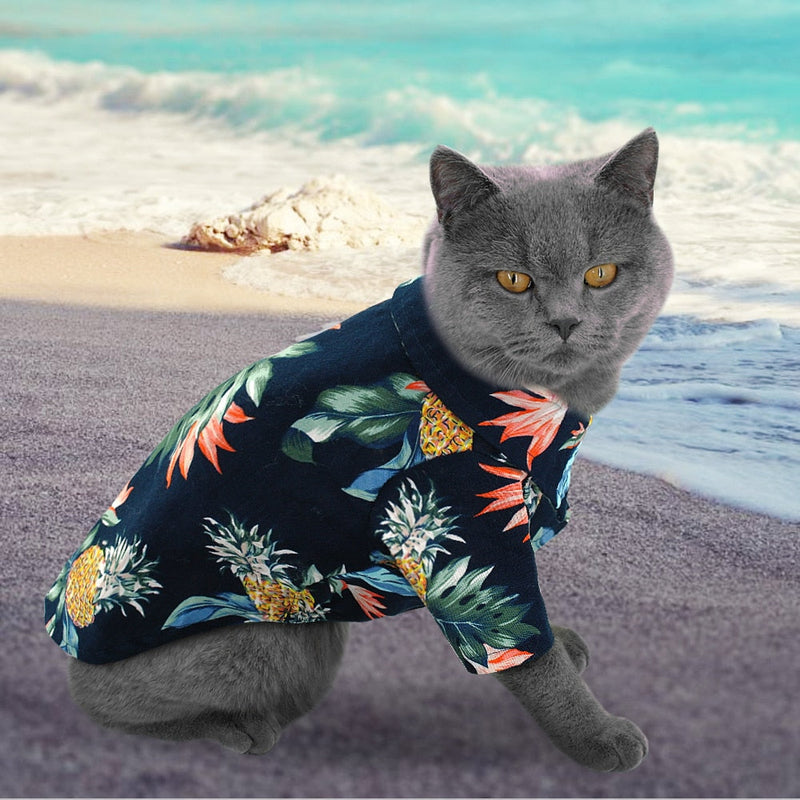 Roupas estilosas para animais de estimação,fantasias para cães e gatos, estilo praiano.