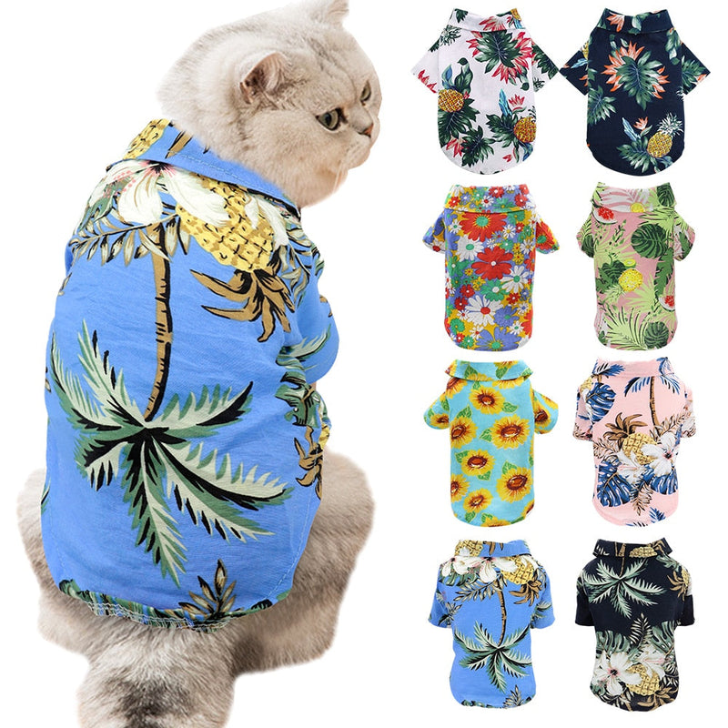 Roupas estilosas para animais de estimação,fantasias para cães e gatos, estilo praiano.