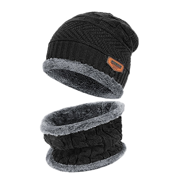 Kit de Inverno Gorro + Cachecol com Forro Térmico