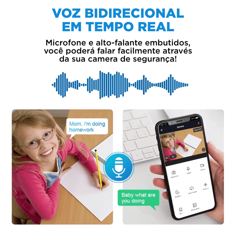 Câmera De Segurança Full HD | Wi-Fi Inteligente